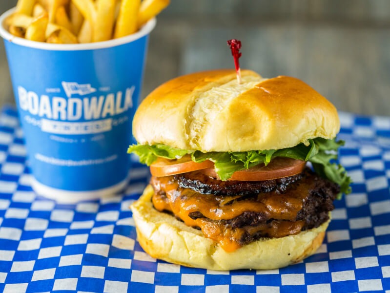 BOARDWALK BURGER AND FRIES AND MORE IN HUNTINGTON BEACH, CALIFORNIA